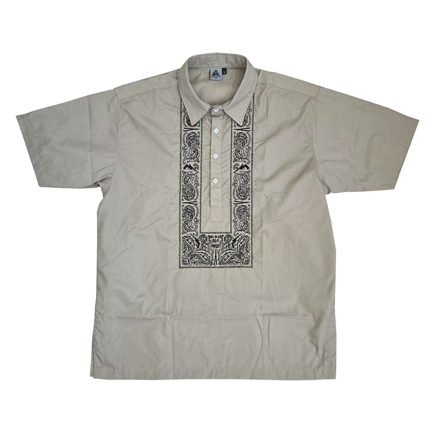 Barong Short Sleeve - Kapatid Khaki