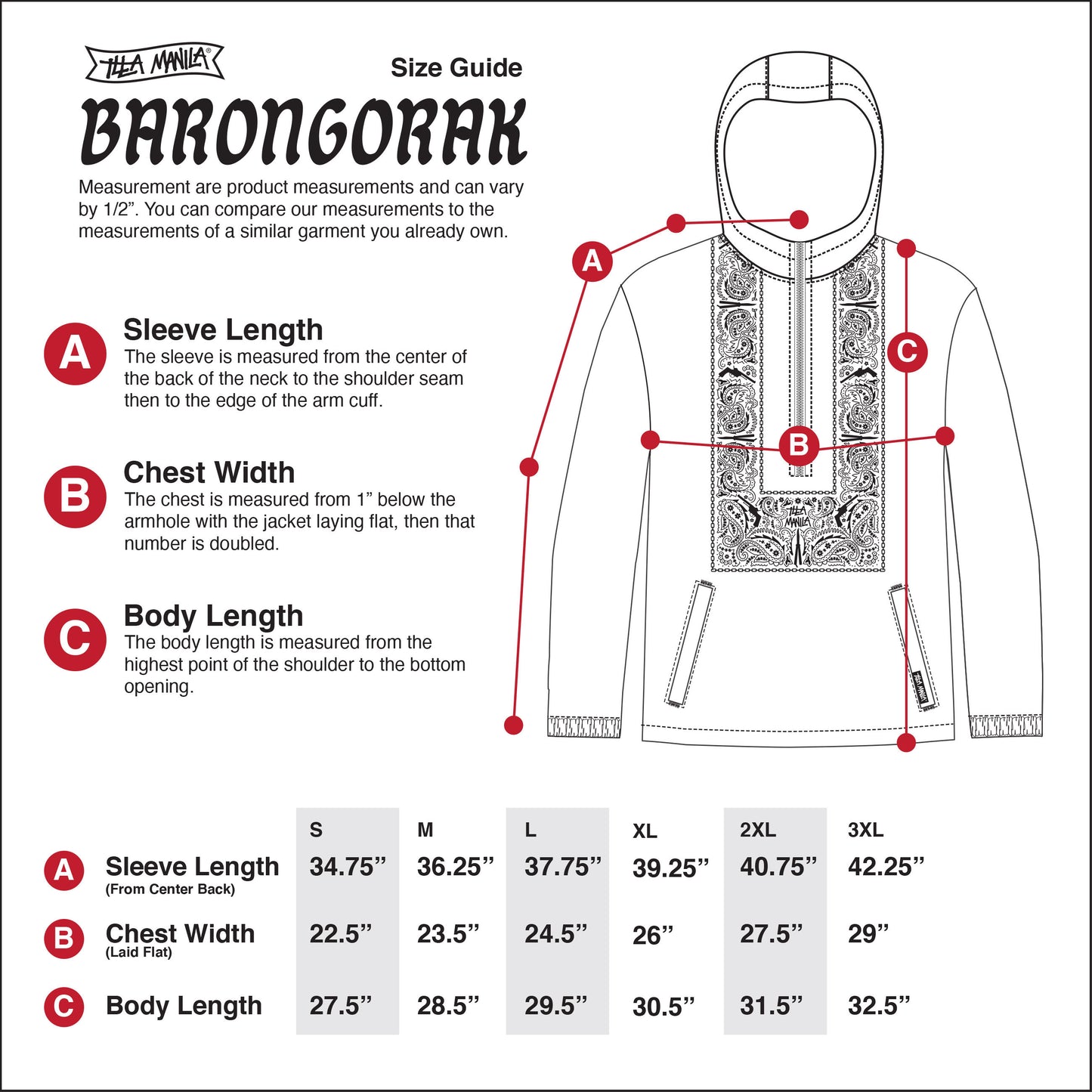 Barongorak Pullover Jacket - Black