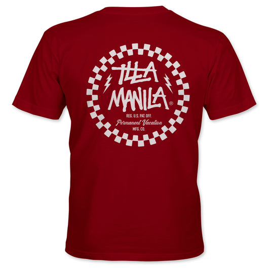 Circle Checks T-shirt - Cardinal Red