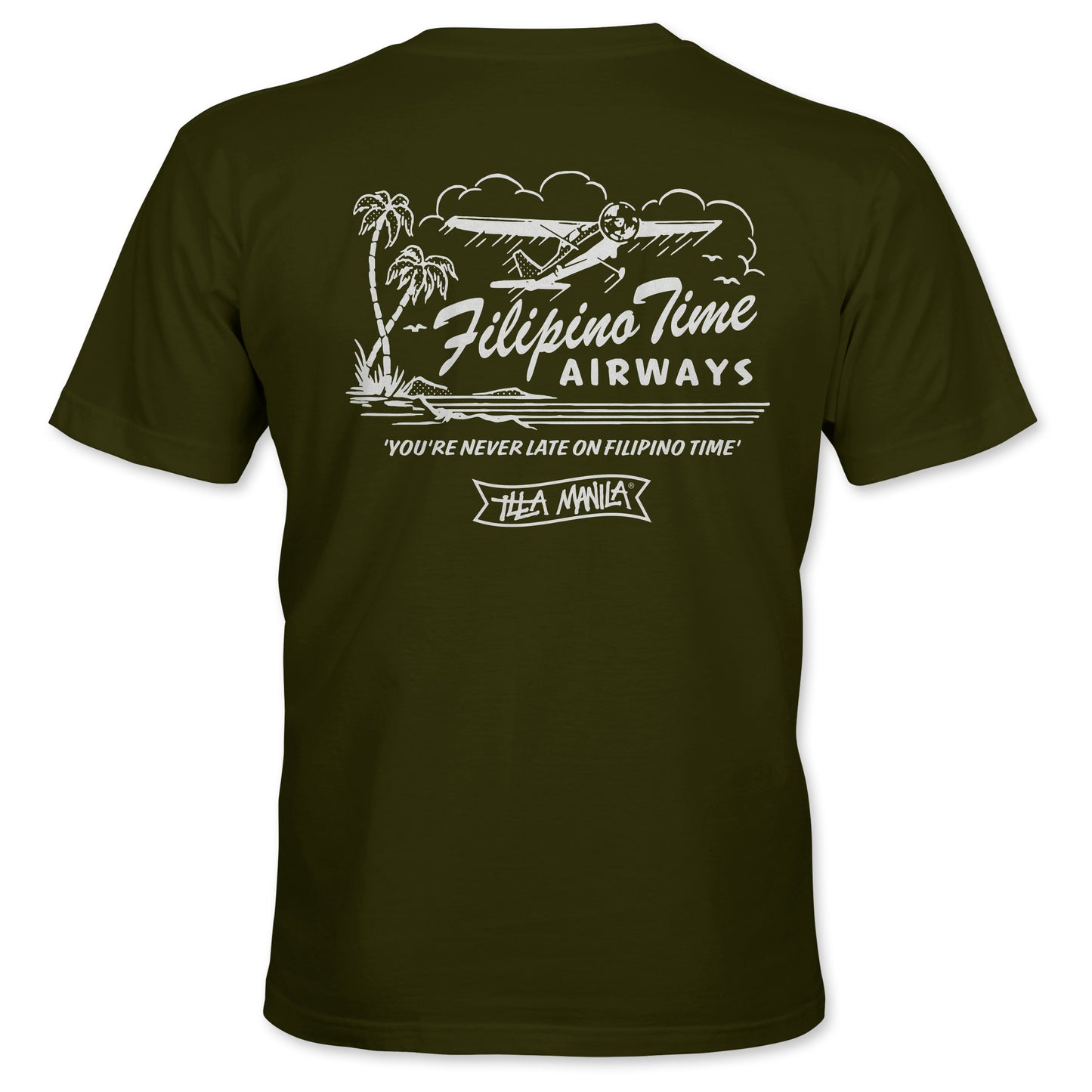Filipino Time Airways T-shirt - Military Green