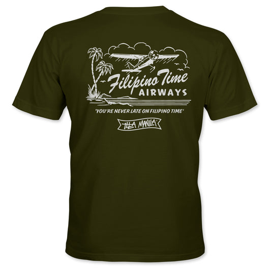 Filipino Time Airways T-shirt - Military Green