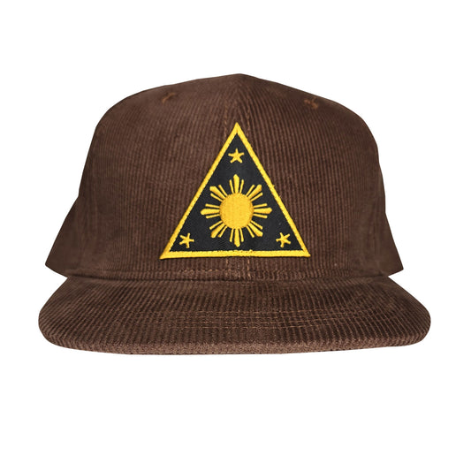 ILLA Triangle Sun Corduroy Snapback - BROWN