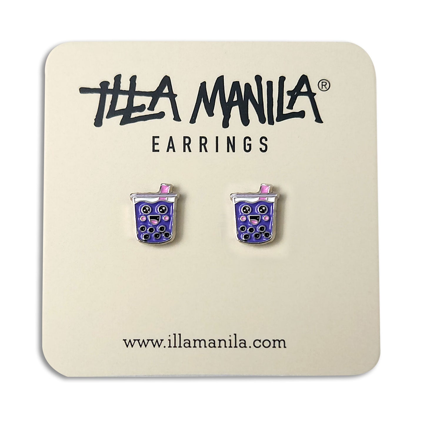 Ube Boba Stud Earrings