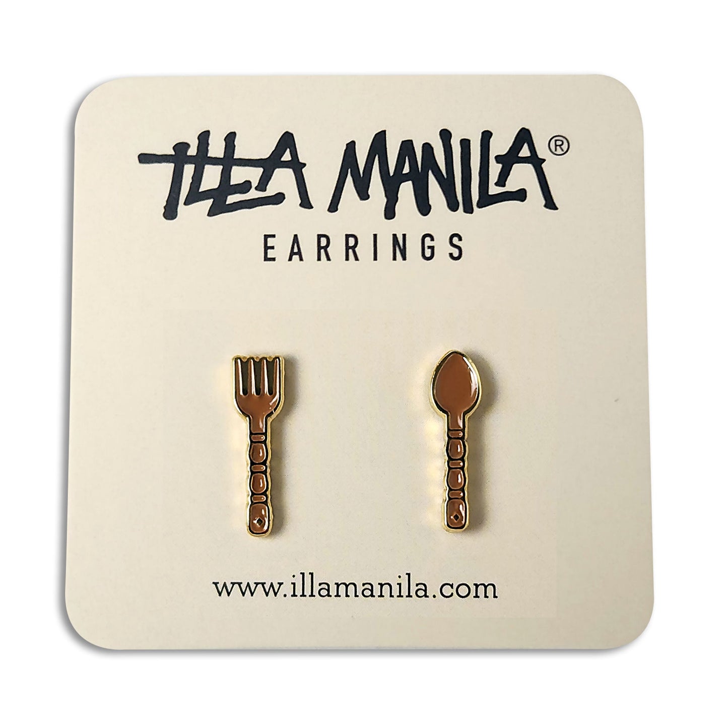 Fork and Spoon Stud Earrings