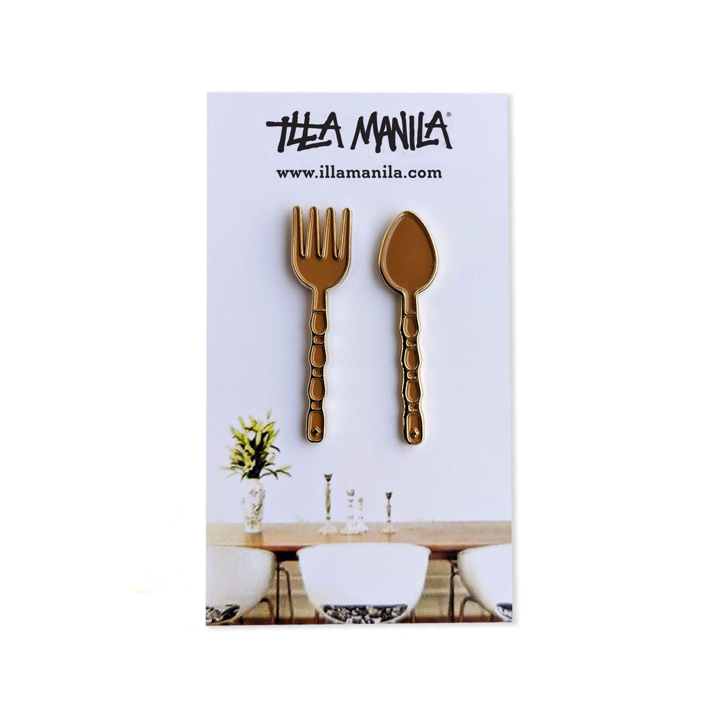 Fork and Spoon Enamel Pin
