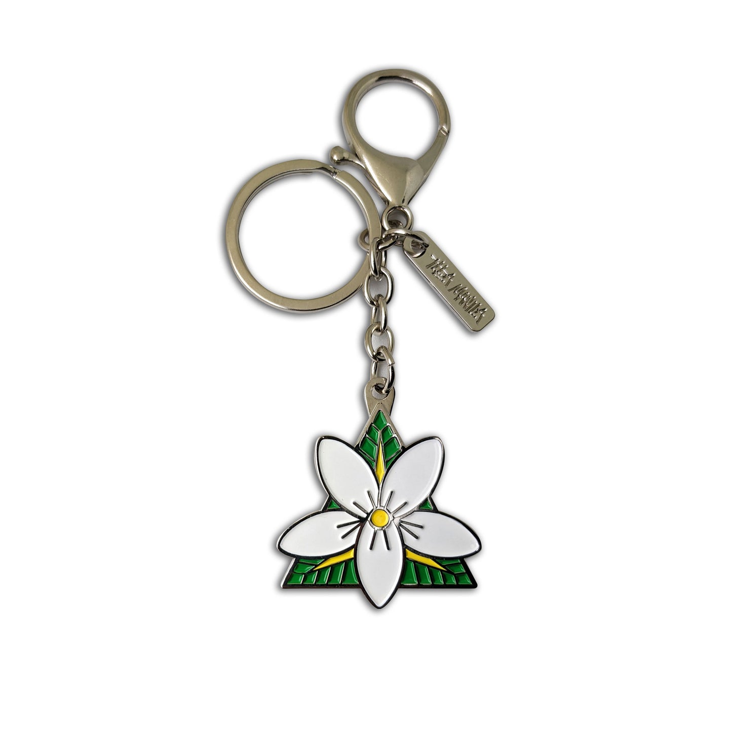 Sampaguita Triangle Keychain