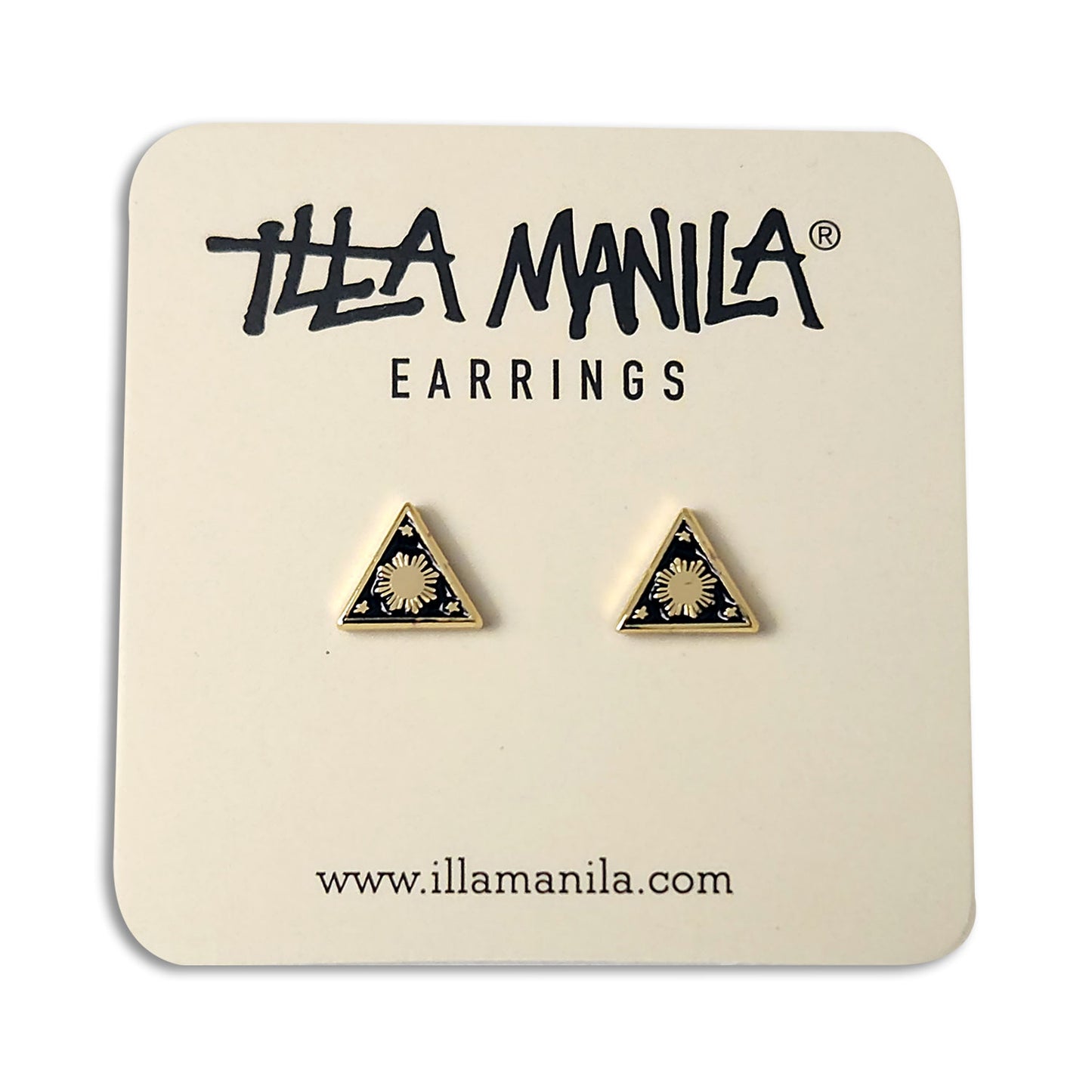 Triangle Sun Stud Earrings