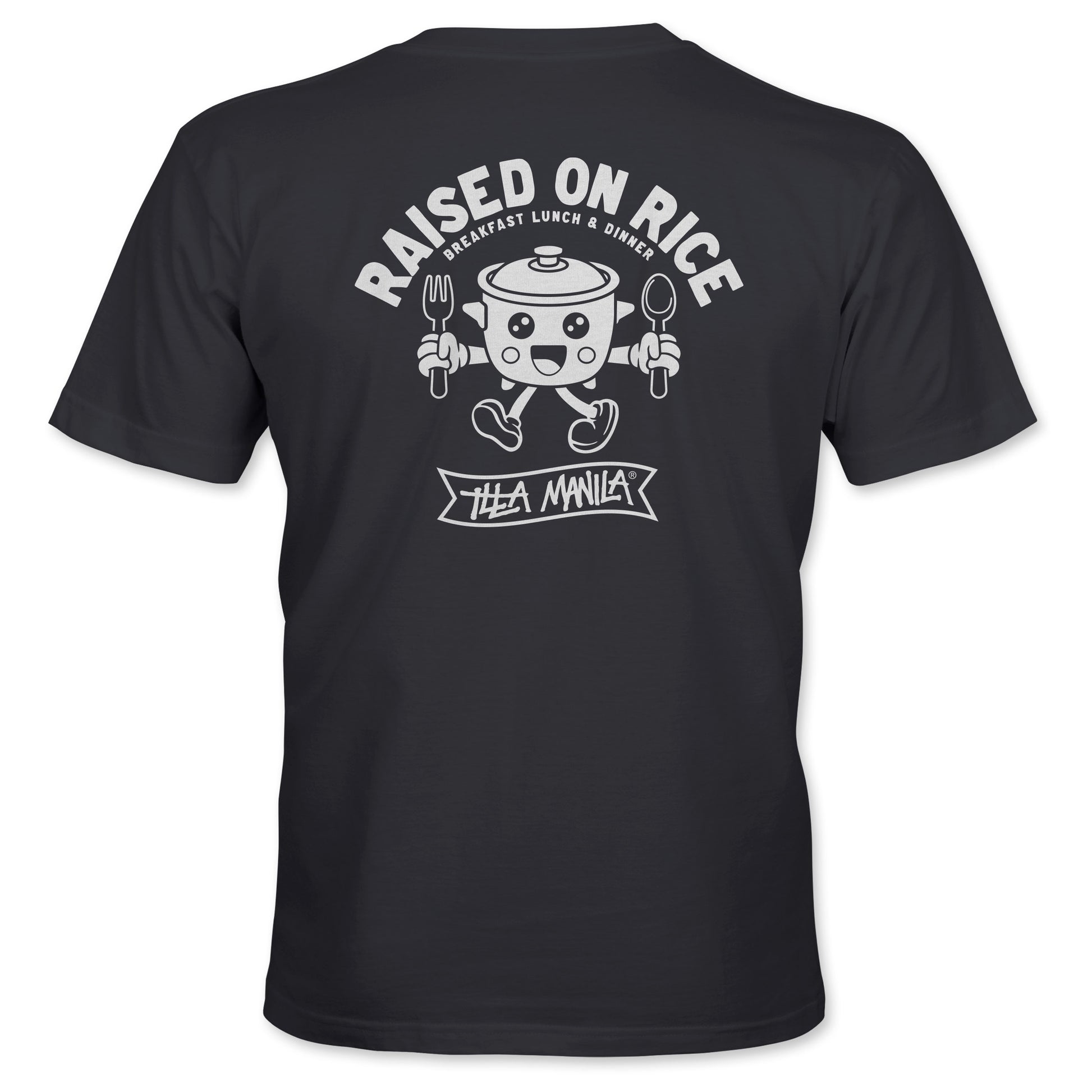 Raised on Rice T-shirt Charcoal small