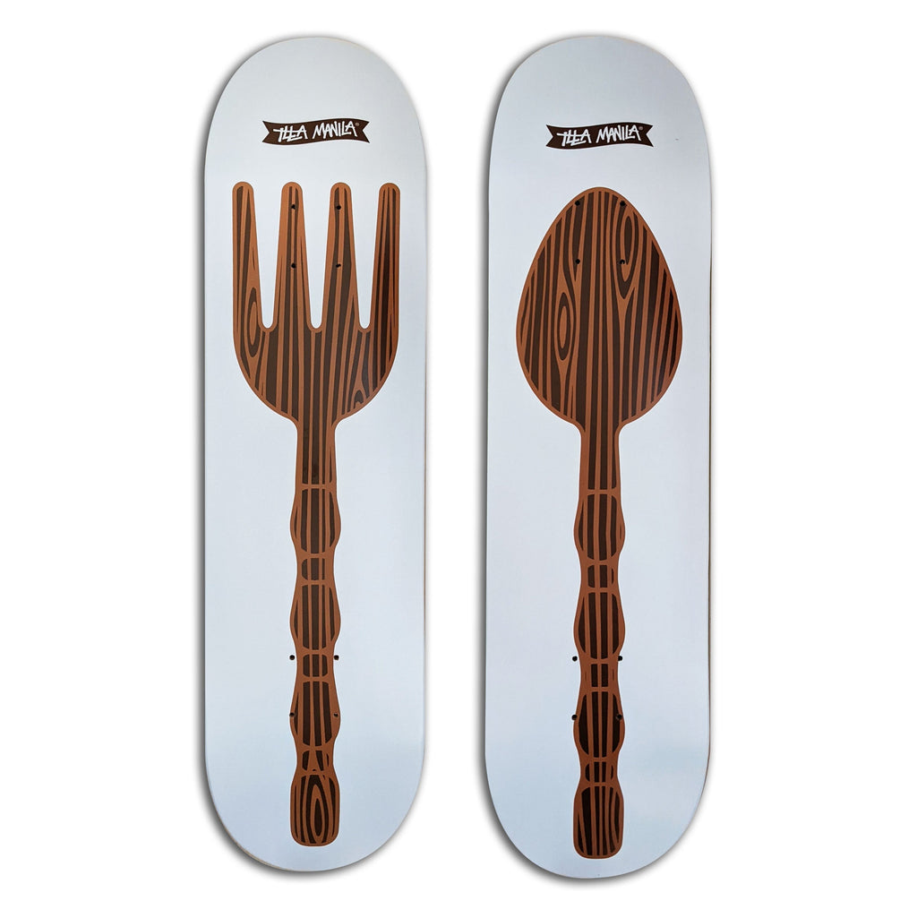 Fork and Spoon Skateboard deck set 8.25"