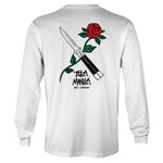 Balisong Rose Long Sleeve T-shirt - White