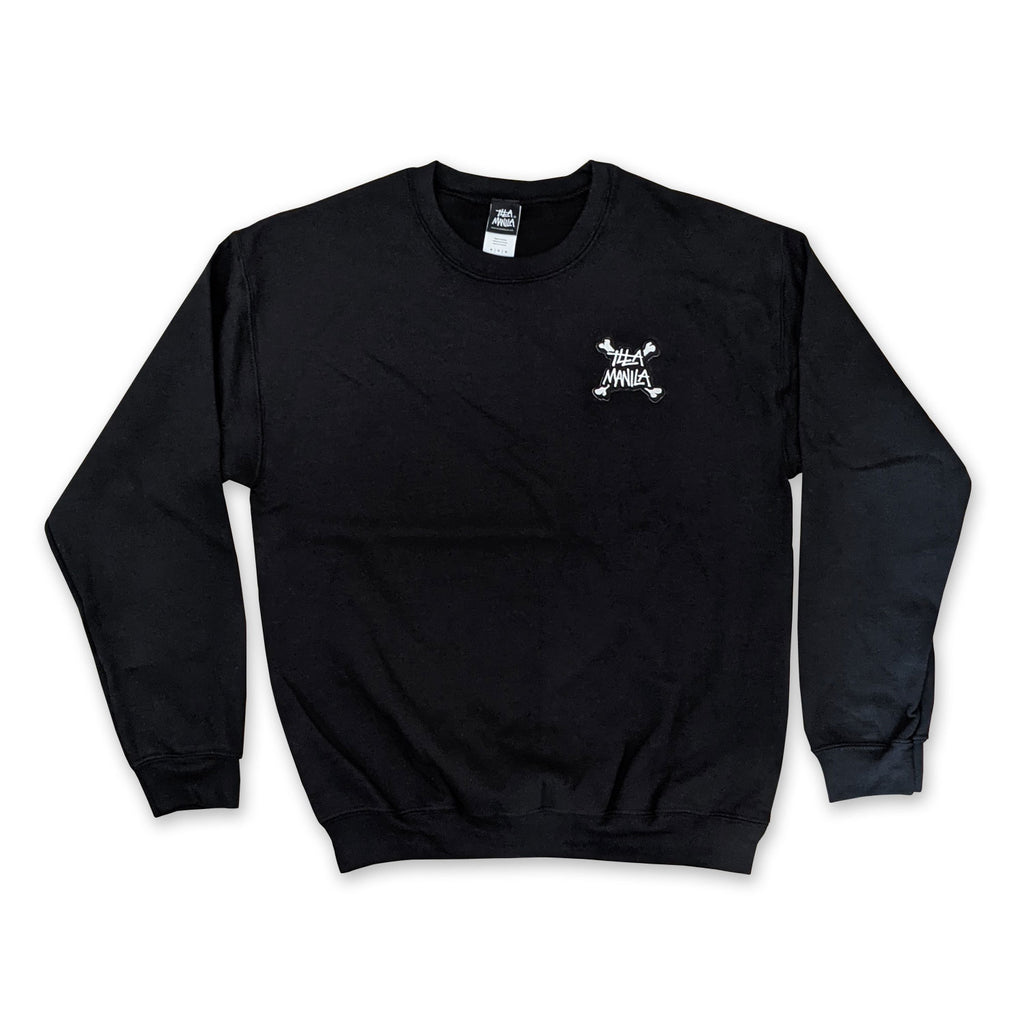 Bones Patch Crewneck Sweatshirt - Black