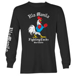 Fighting Cocks Long Sleeve T-shirt - Black
