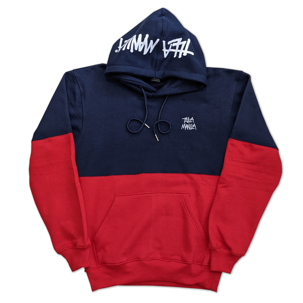 ILLA Logo Two-Tone Heavy Weight Hoodie - Navy/Red