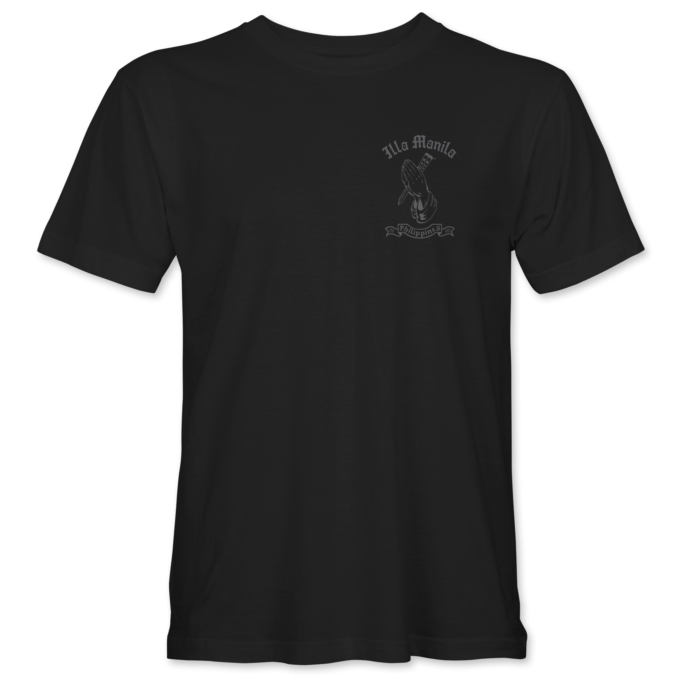 Praying Hands Balisong T-shirt - Gray/Black