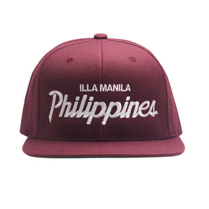 ILLA Philippines Script Snapback Snapback - Maroon