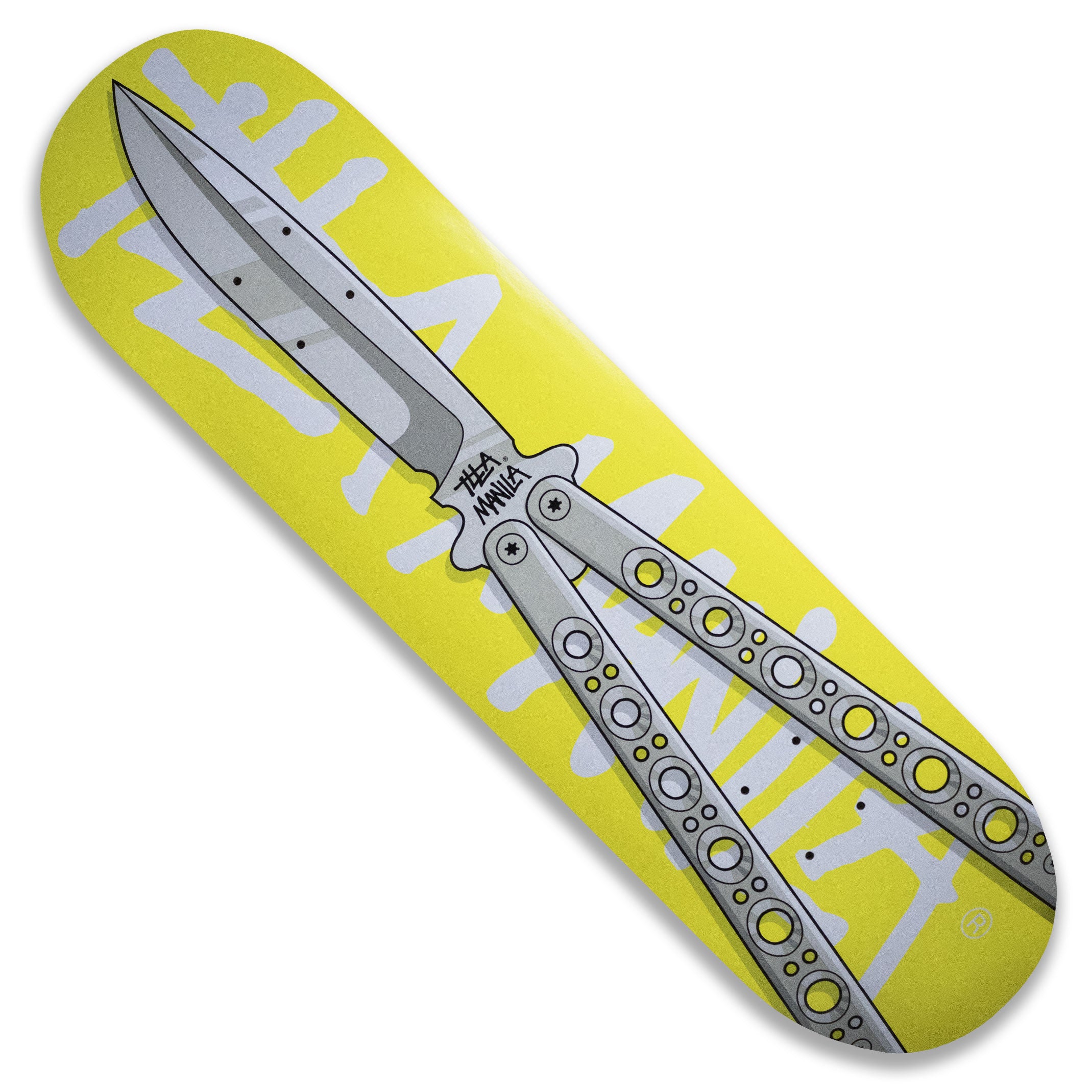 illa manila balisong skateboard deck butterfly knife filipino