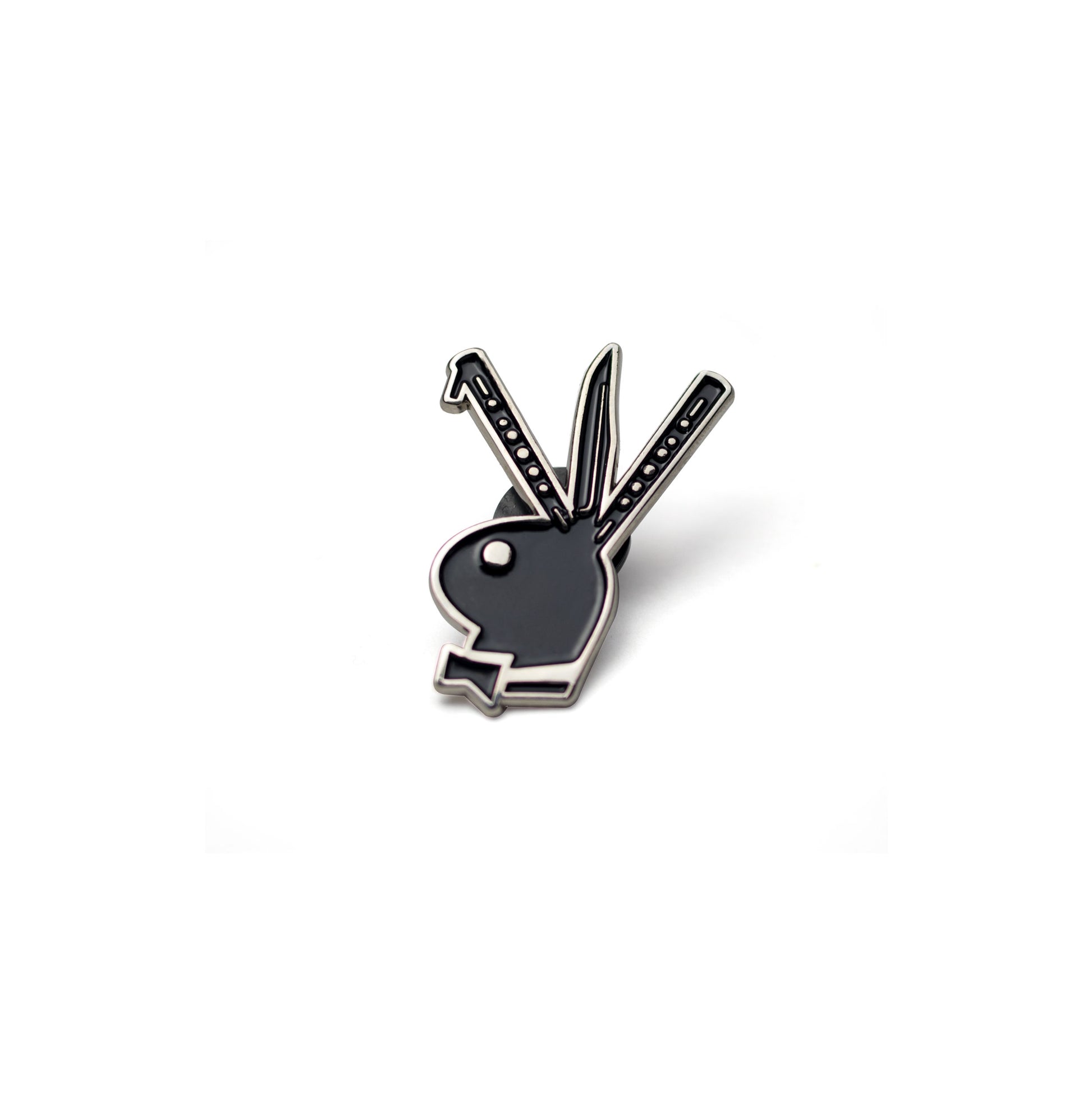 illa manila enamel pin balisong bunny playboy