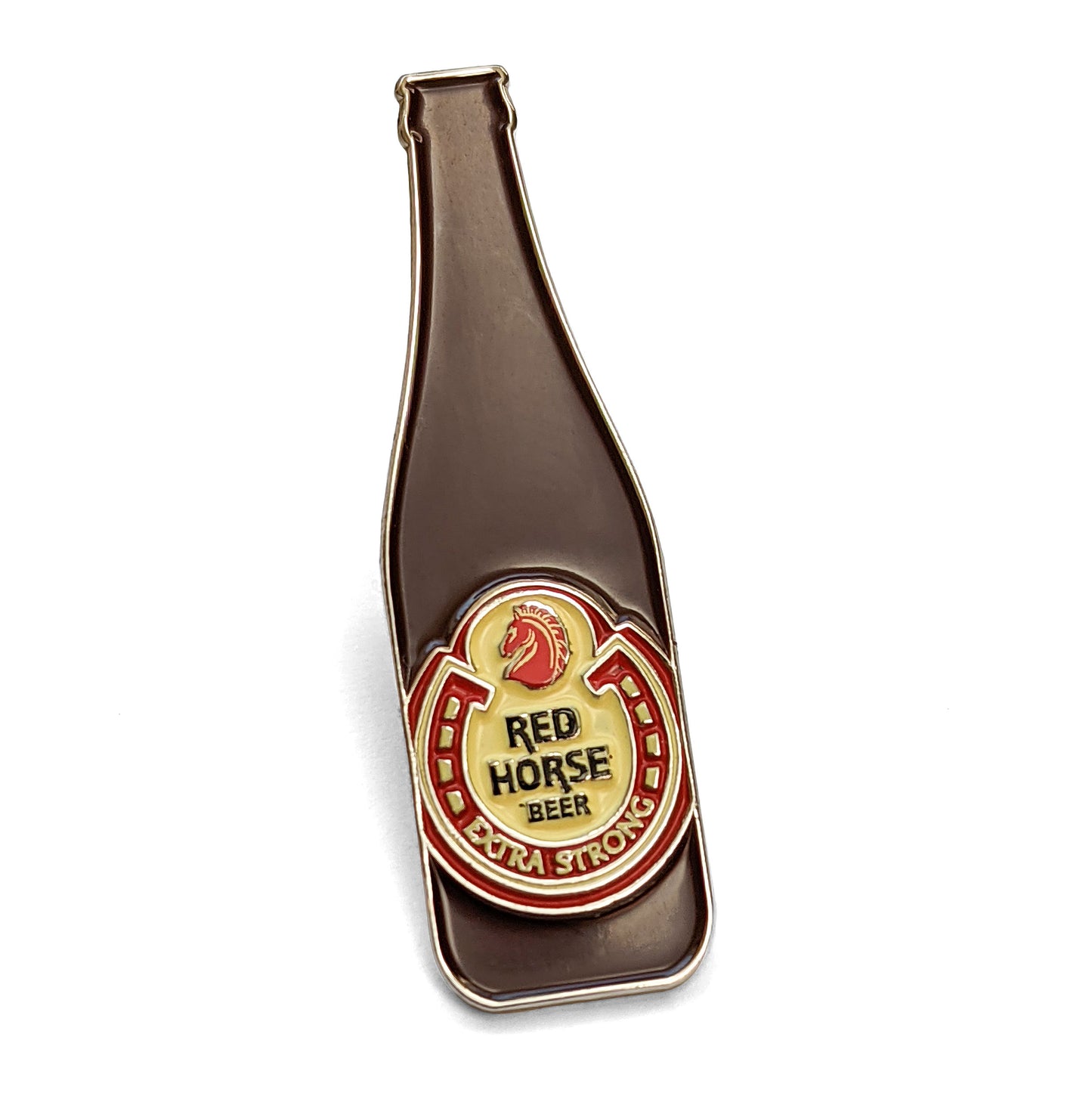 Red Horse Bottle Enamel Pin