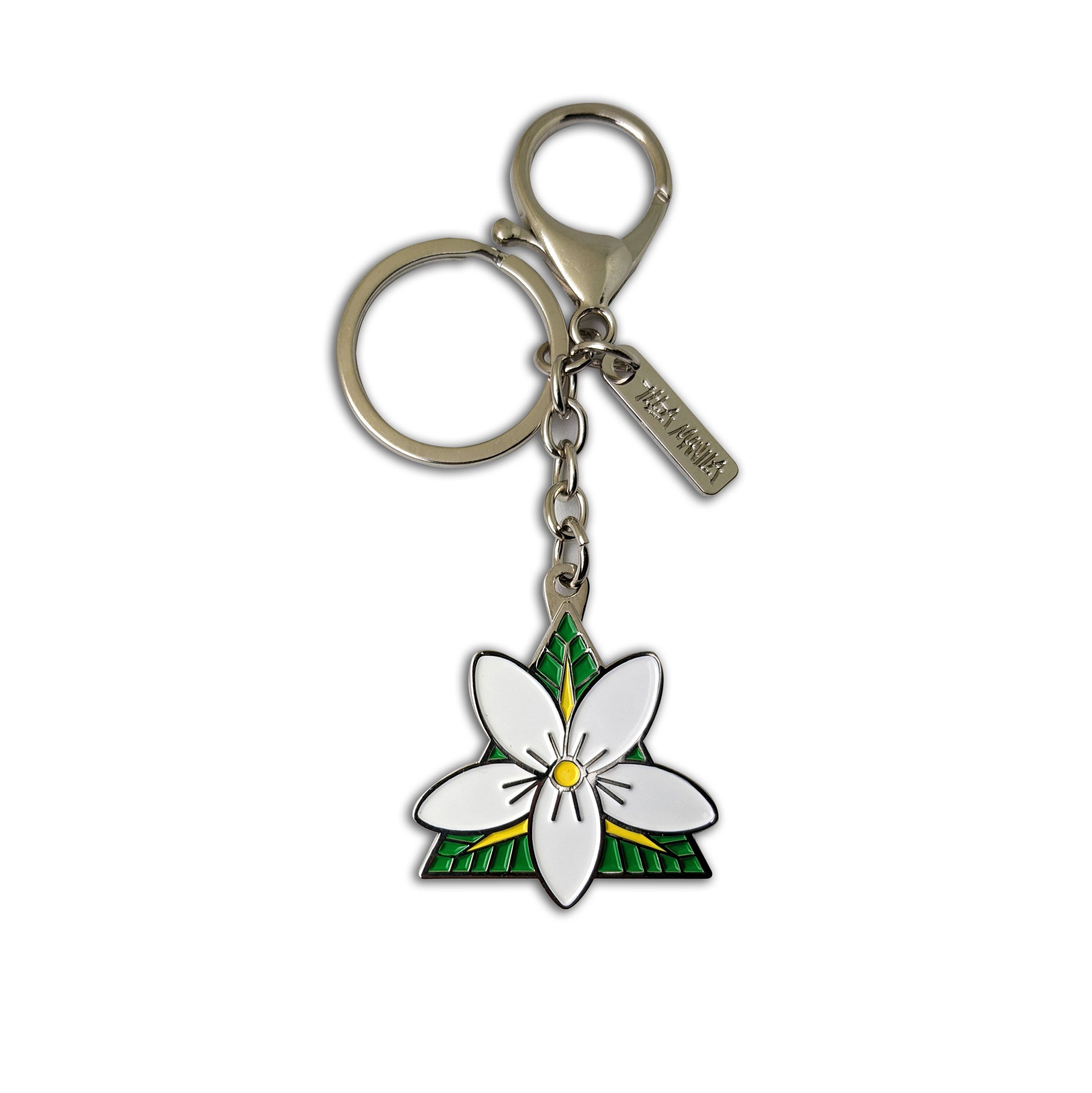 Sampaguita Triangle Keychain – ILLA MANILA