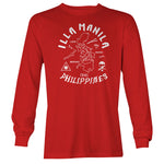 Triangle Map Long Sleeve T-shirt - Red