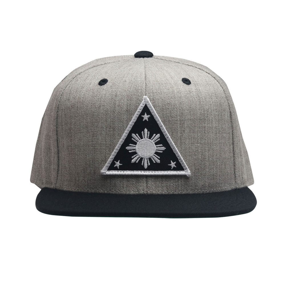 ILLA Triangle Sun Black/White Patch Snapback - Heather/Black